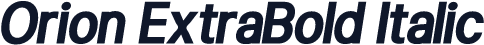 Orion ExtraBold Italic