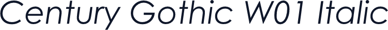 Century Gothic W01 Italic