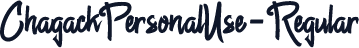 ChagackPersonalUse-Regular