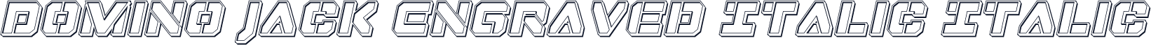 Domino Jack Engraved Italic Italic