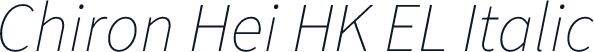 Chiron Hei HK EL Italic