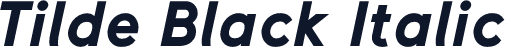 Tilde Black Italic