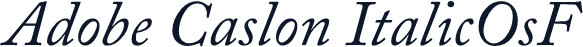 Adobe Caslon ItalicOsF