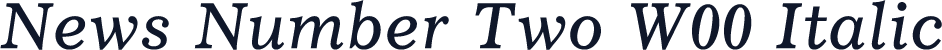 News Number Two W00 Italic