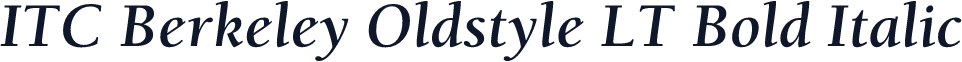 ITC Berkeley Oldstyle LT Bold Italic