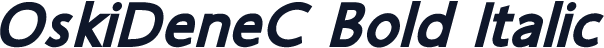 OskiDeneC Bold Italic