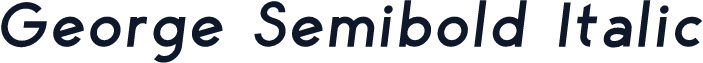 George Semibold Italic