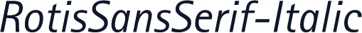 RotisSansSerif-Italic