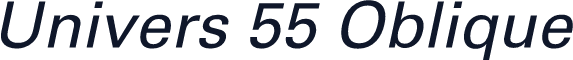 Univers 55 Oblique