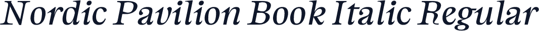 Nordic Pavilion Book Italic Regular
