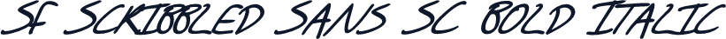 SF Scribbled Sans SC Bold Italic