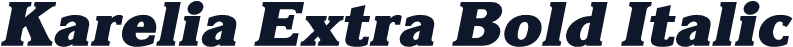 Karelia Extra Bold Italic