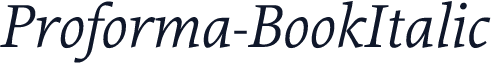 Proforma-BookItalic