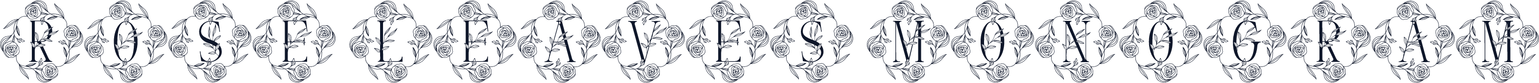 Rose Leaves Monogram
