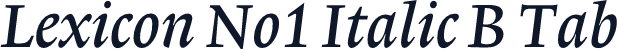 Lexicon No1 Italic B Tab