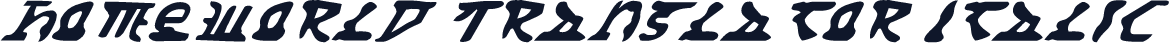 Homeworld Translator Italic