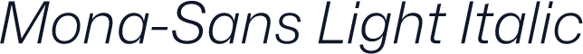 Mona-Sans Light Italic