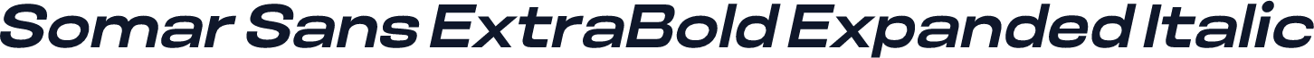 Somar Sans ExtraBold Expanded Italic