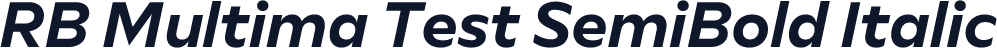 RB Multima Test SemiBold Italic