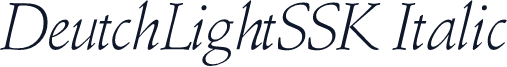 DeutchLightSSK Italic