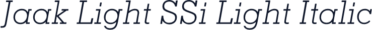 Jaak Light SSi Light Italic
