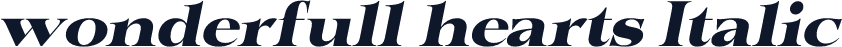 wonderfull hearts Italic
