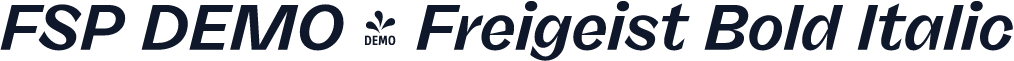 FSP DEMO - Freigeist Bold Italic