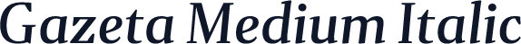 Gazeta Medium Italic