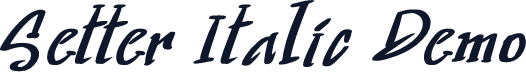 Setter Italic Demo