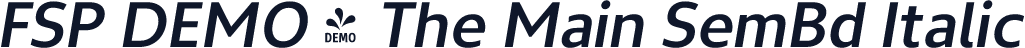 FSP DEMO - The Main SemBd Italic