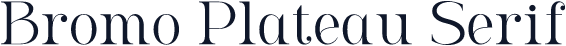 Bromo Plateau Serif