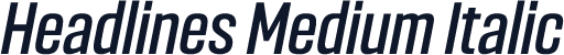 Headlines Medium Italic