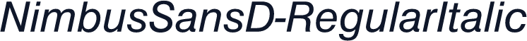 NimbusSansD-RegularItalic