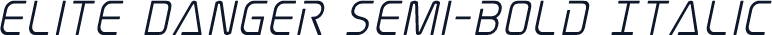 Elite Danger Semi-Bold Italic