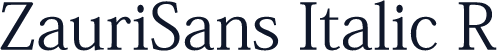 ZauriSans Italic R