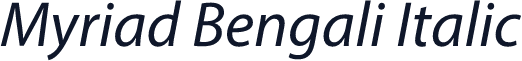 Myriad Bengali Italic