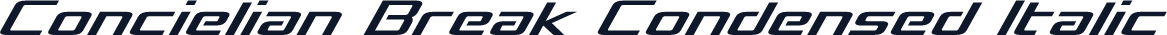 Concielian Break Condensed Italic