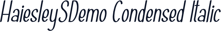 HaiesleySDemo Condensed Italic