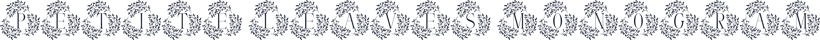 Petite Leaves Monogram