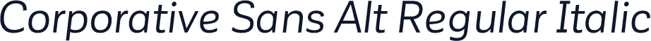 Corporative Sans Alt Regular Italic