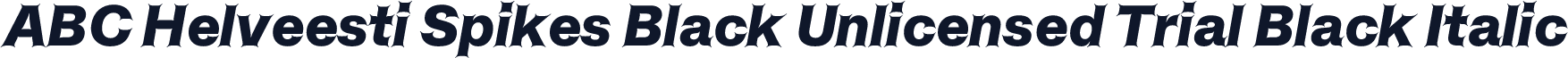 ABC Helveesti Spikes Black Unlicensed Trial Black Italic