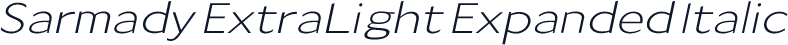 Sarmady ExtraLight Expanded Italic