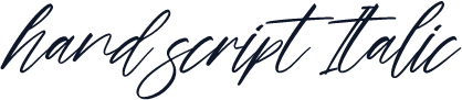 hand script Italic
