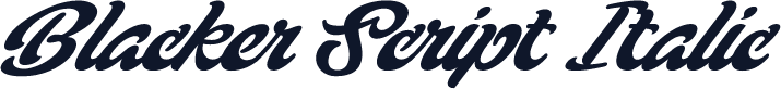 Blacker Script Italic