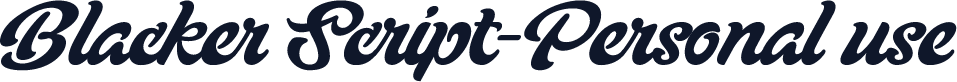 Blacker Script-Personal use