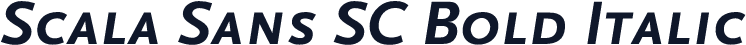 Scala Sans SC Bold Italic
