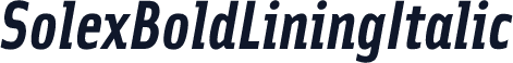 SolexBoldLiningItalic