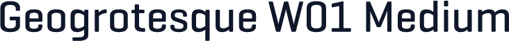 Geogrotesque W01 Medium