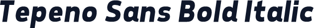 Tepeno Sans Bold Italic
