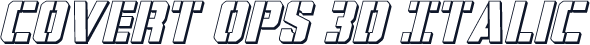 Covert Ops 3D Italic